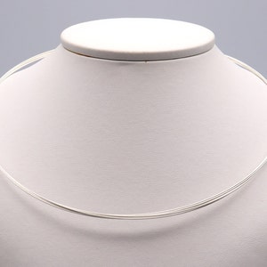 Choker five-row silver stainless steel