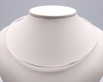 Choker five-row silver stainless steel