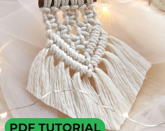 DIY Macrame Christmas Ornament Tutorial – Boho Cinnamon Stick Decoration PDF