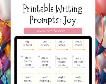 Printable Sticker Notebook Prompts to Spark Joy - Printable Sticker Journal Prompts - Writing Prompts - Printable Stickers