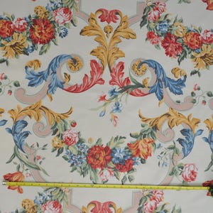 40+ yards available/ Extraordinary Vintage P. Kaufmann Chintz / 100% Cotton / Baroque Victorian Granny Core Metropolitan Museum