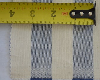 6Yds. Available / Vintage Cotton Woven Stripe.  56&quot; Wide. Soft Drape Curtain Weight Upholstery Fabric..