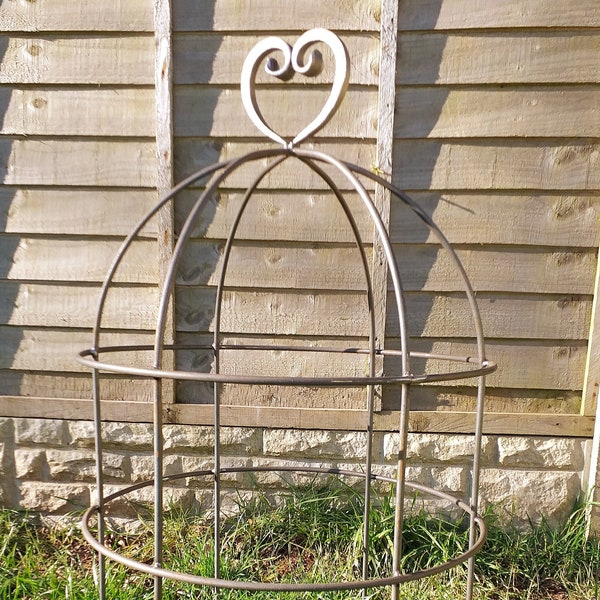 Lobster Pot Plant Support Heart Top - Peony Supports - Garden Planters - Trellis - Plant Stakes - Plant Support - Plant Trellis - Metal