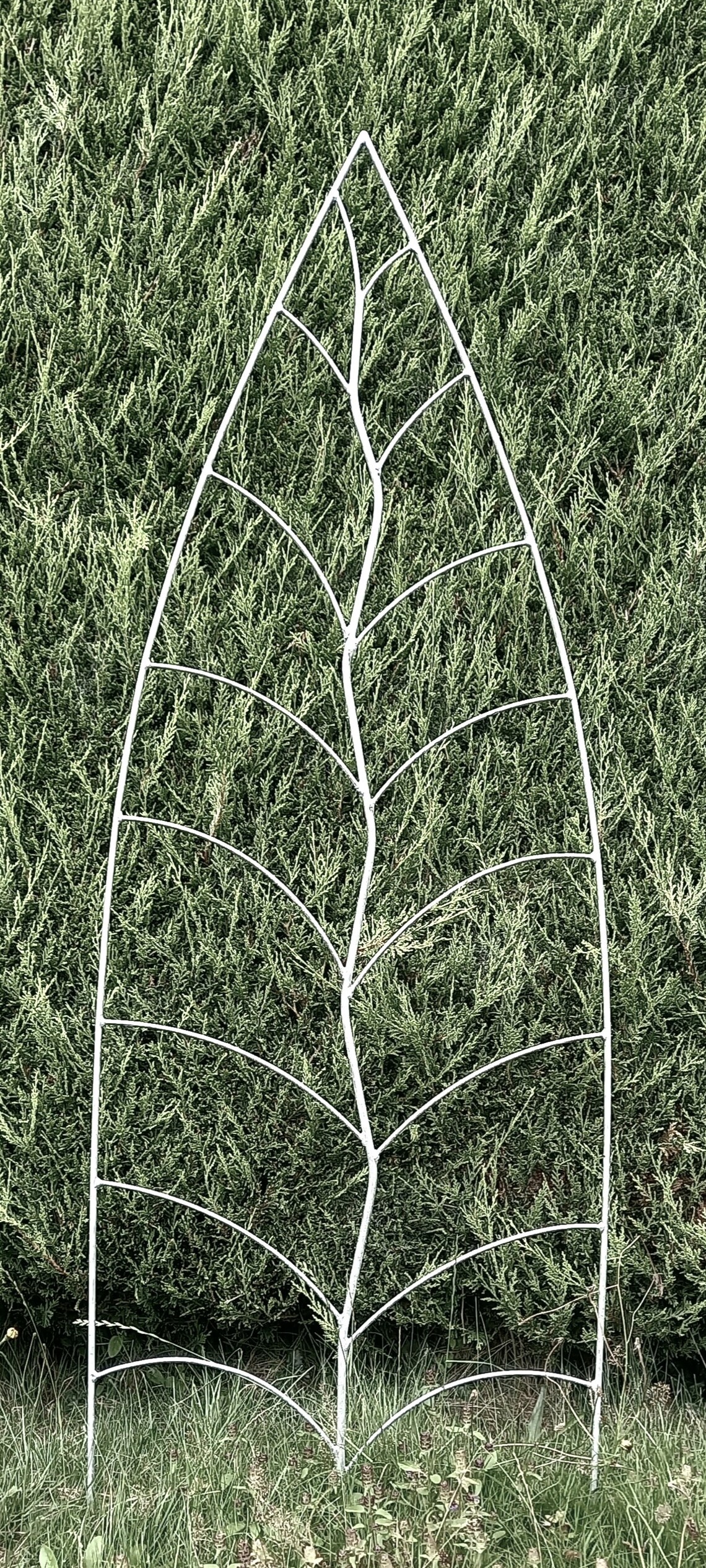 Trellis Leaf Shape Galvanised Metal Leaf Trellis Plant Etsy UK