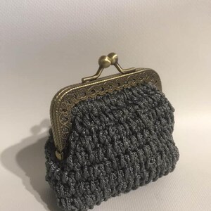Coinettes. Small wallet with embroidery.  Fabric coin holder. Handmade.