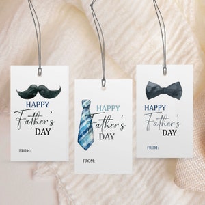 Etichetta per la festa del papà, etichetta regalo per papà, etichetta per bomboniera per la festa del papà, etichetta regalo per nonno, 3 disegni, baffi, cravatta blu verde, modificabile, stampabile, scaricabile, grasso