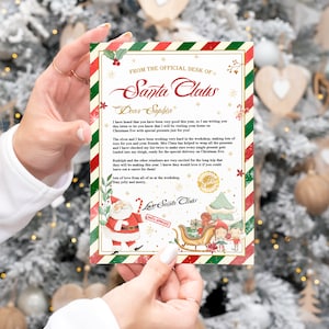 Letter From Santa Printable EDITABLE Personalized Father Christmas Printable Santa's letter Instant Download Christmas Template letter KIDS