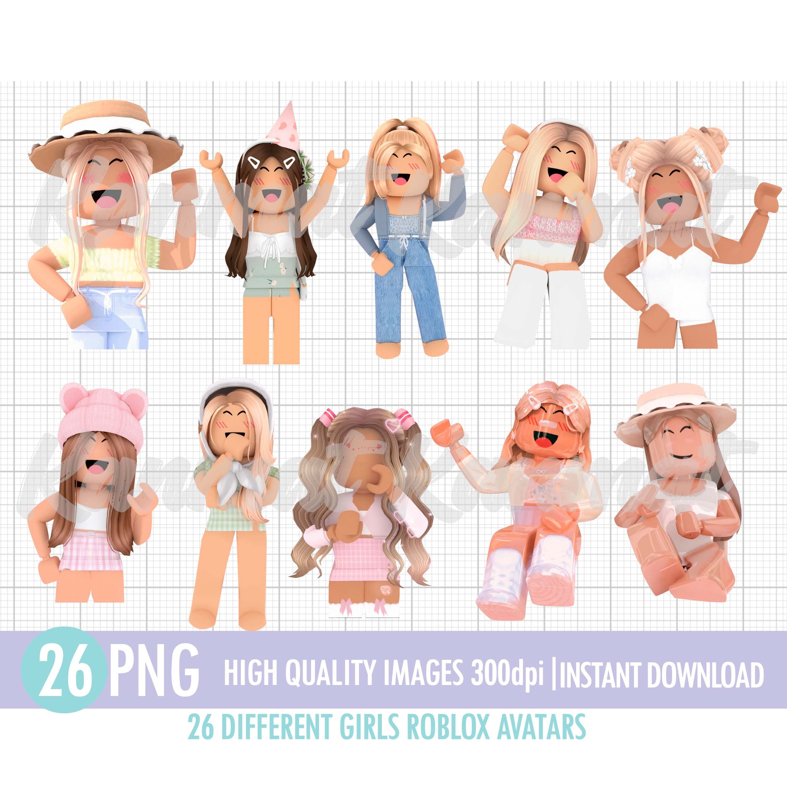 Roblox girls PNG - Digital Download