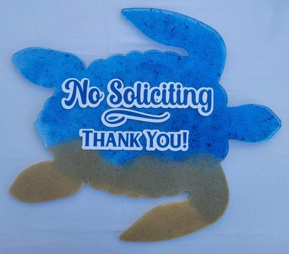 Cute Turtle No Soliciting Signs - Etsy