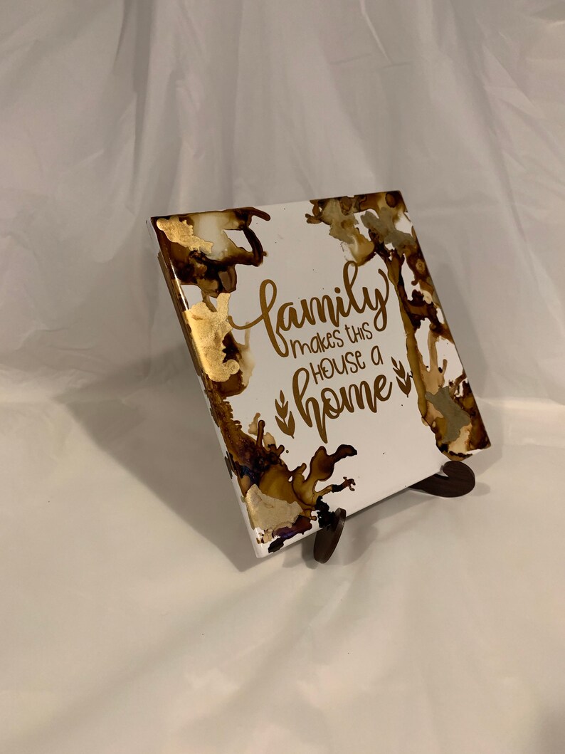 6 Hand Painted Ceramic Tile Sign