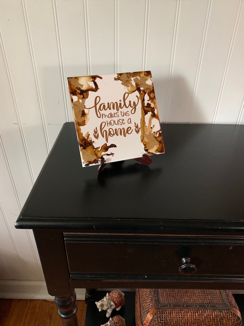 6 Hand Painted Ceramic Tile Sign