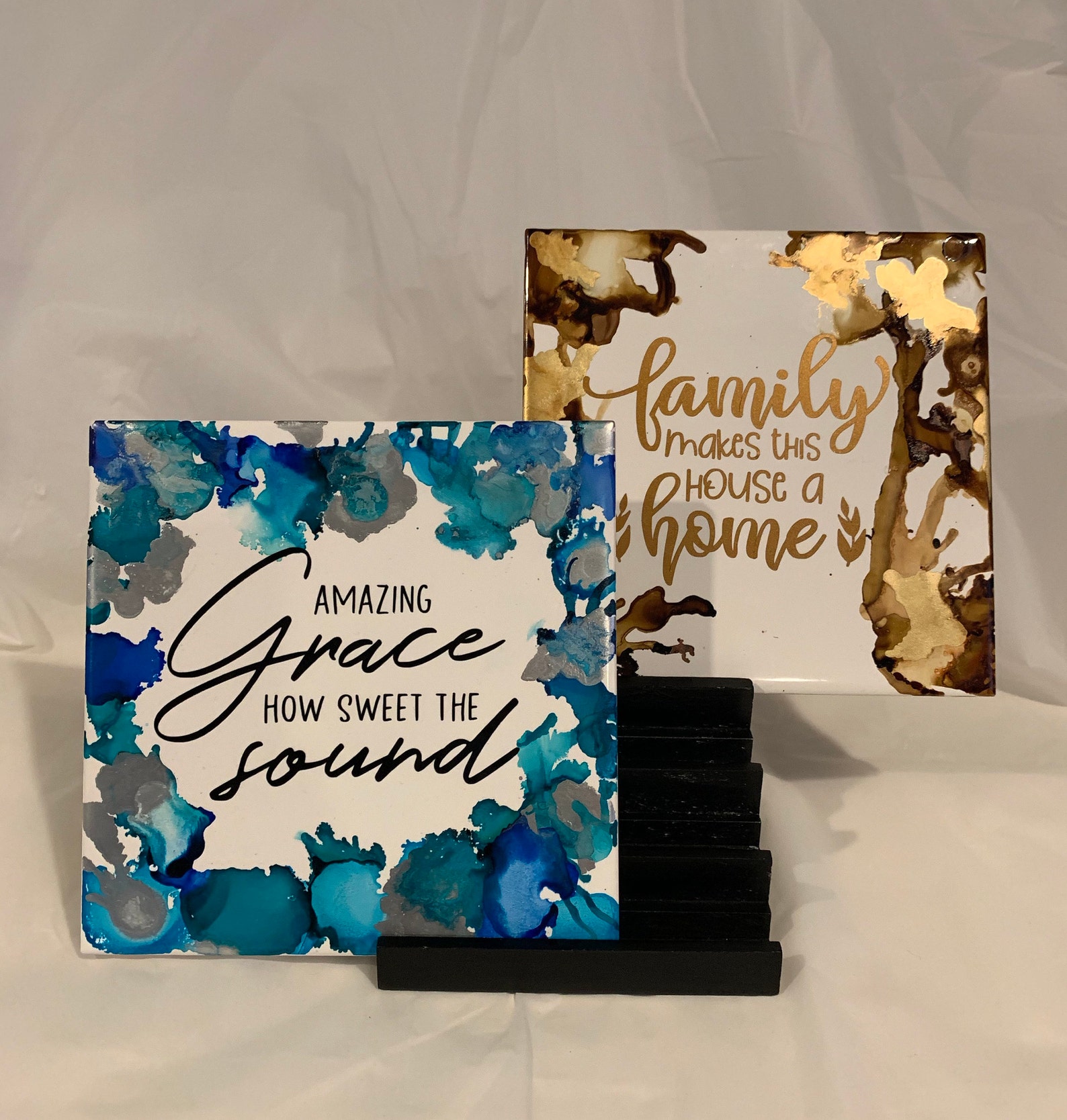 6 Hand Painted Ceramic Tile Sign Etsy