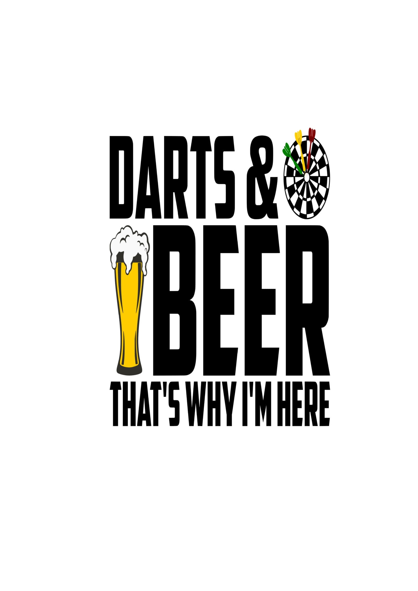 Metal Signs Darts and beer that's why I'm here. Retro Etsy