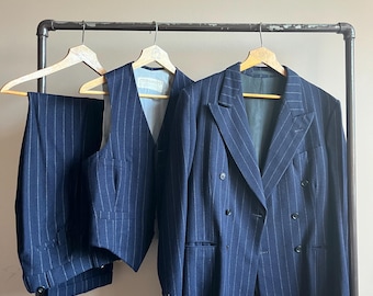 Rare 1940s Vintage 3-Piece DB Suit – Thick Wool - Amazing Condition