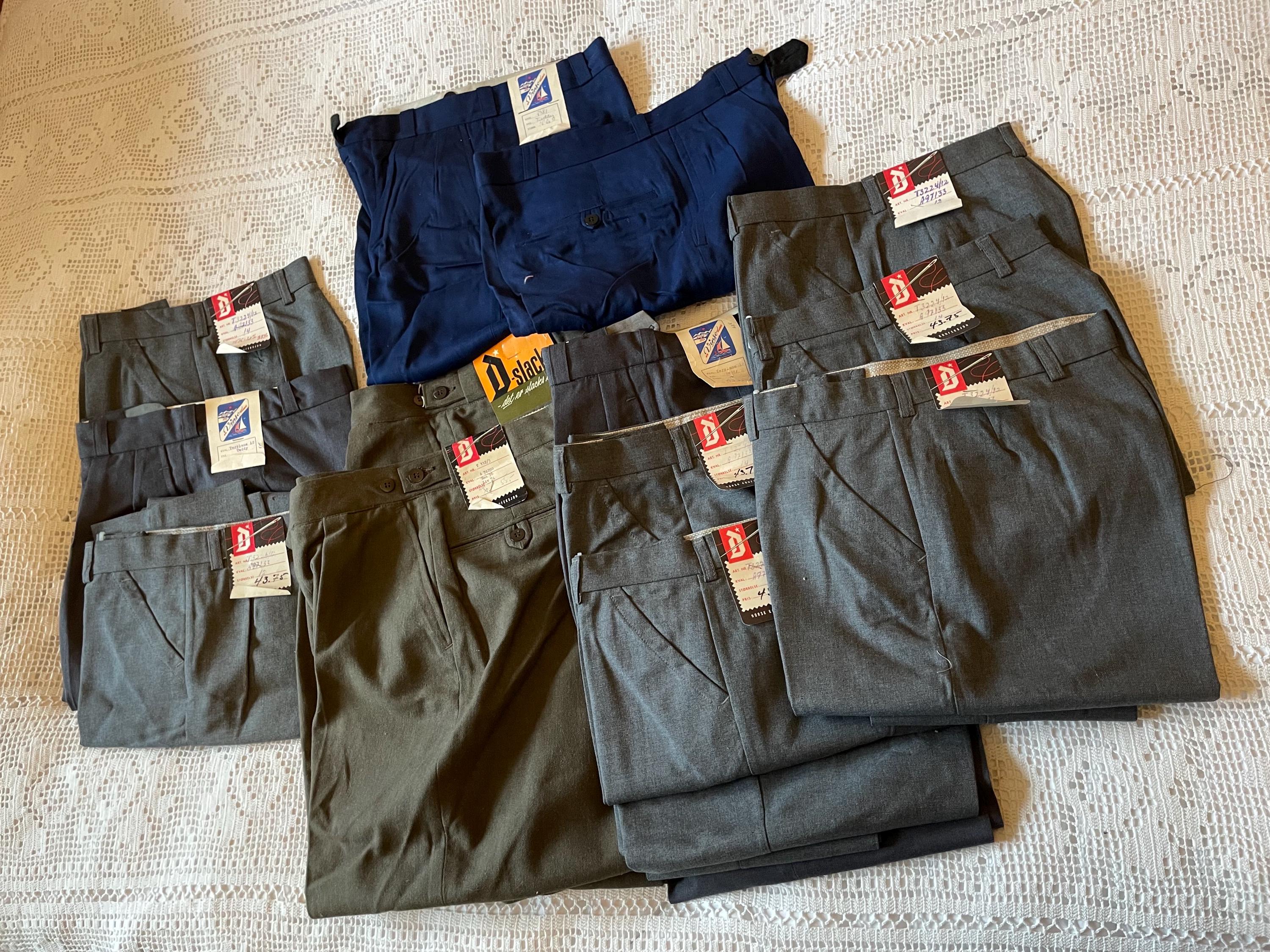 Anthrazitgraue Fischgräte Tweed Bundfaltenhose