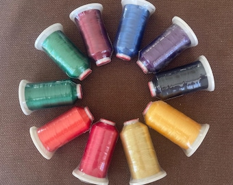 Christmas Embroidery Thread Set – 10 Cones, Polyester 40wt