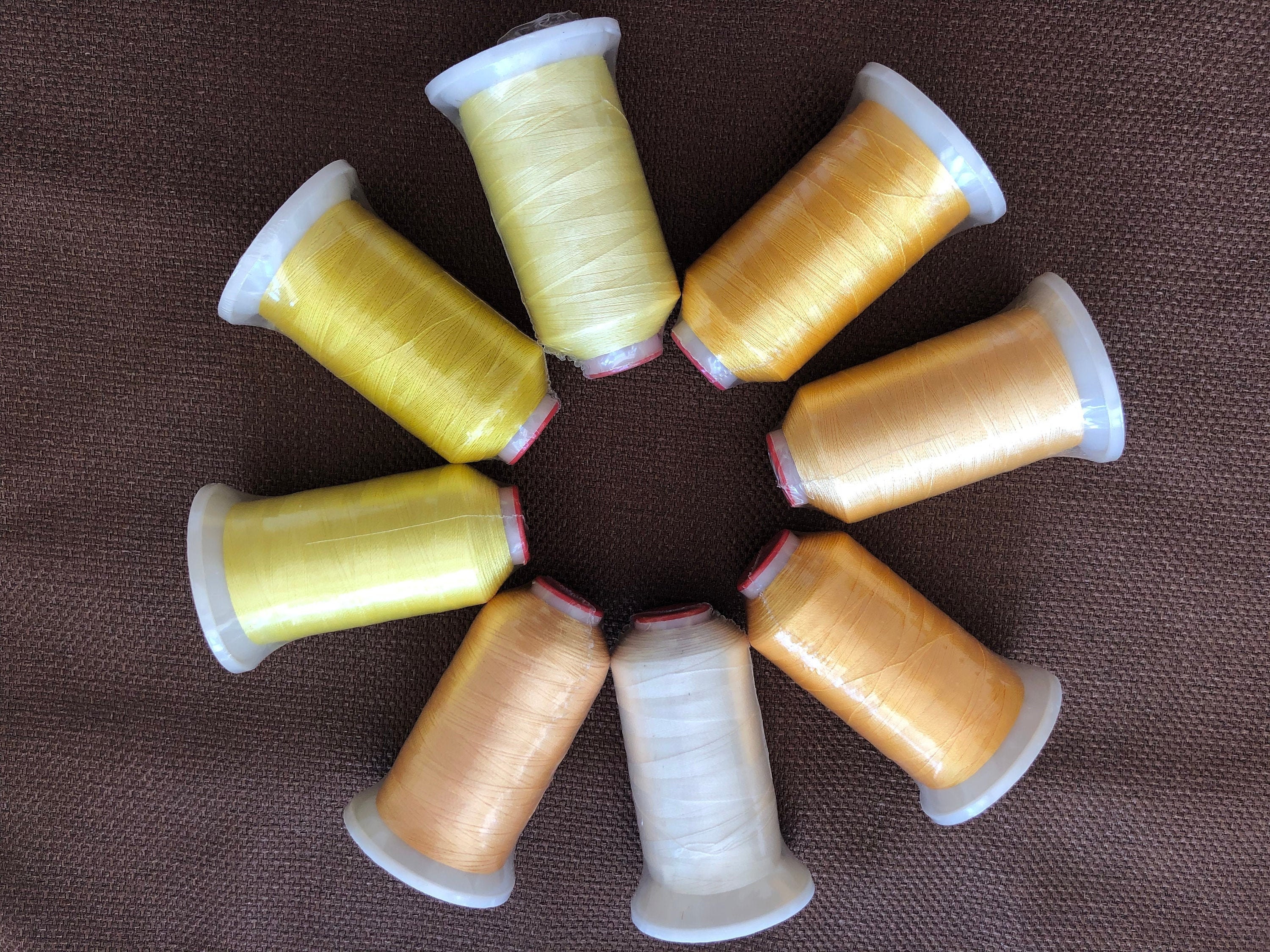 Polyester. Machine Thread Yellow Polyester Machine Embroidery Thread, 1100 Yards - Etsy