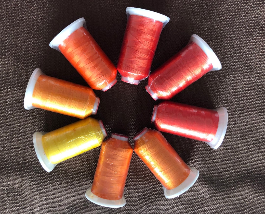 Orange Tone Polyester Machine Embroidery Thread: 1000m, 40wt - Etsy