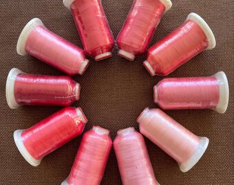 Pink Thread Set – 10 Cones Polyester 40wt Machine Embroidery