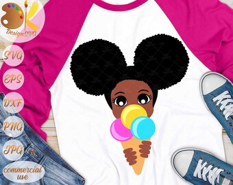 Download Free Afro Girl Svg Black Girl Svg Ice Cream Svg Cute Afro Puff Etsy SVG Cut Files
