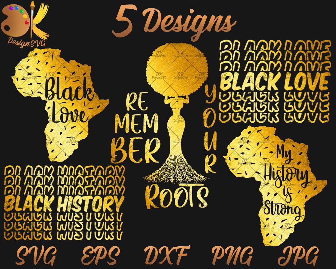 Afro Roots Graphics Black History Bundle SVG | Afro Roots SVG | Black Love SVG | Afro Woman ...