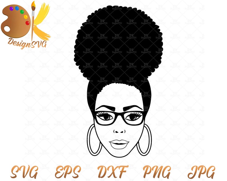 Free Free 326 Black Woman With Glasses Svg Free SVG PNG EPS DXF File