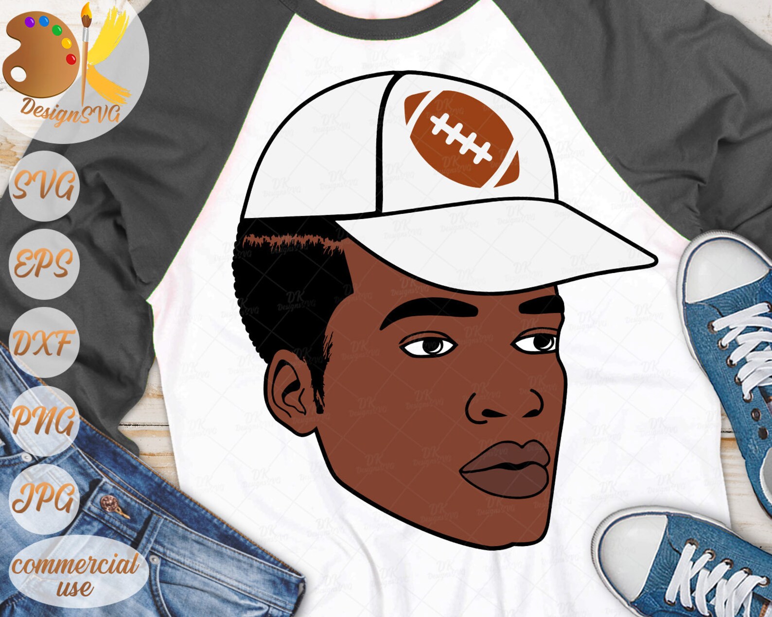 Download Football SVG Black Man SVG Football Dad SVG African | Etsy