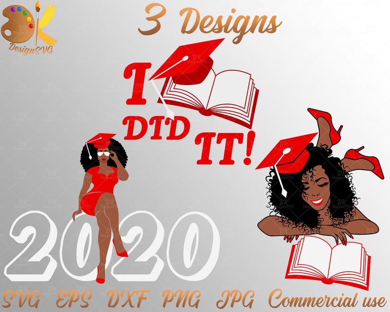 Download Black Girl Graduation Bundle SVG Class of 2020 SVG Black | Etsy