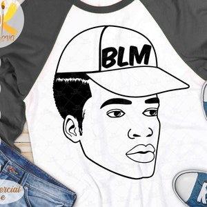 Black Lives Matter SVG | Silhouette homme noir SVG | Afro Man avec Cap Svg | Juneteenth SVG | Fichier Cricut