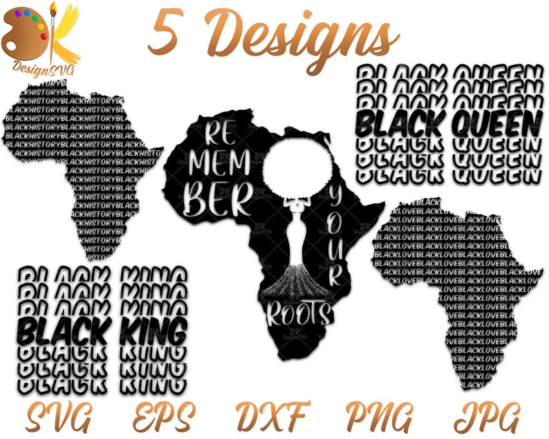 Download Black History Bundle SVG Afro Roots SVG Black Woman SVG | Etsy