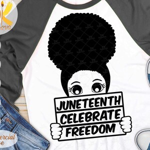 Juneteenth Freedom SVG | Black Lives Matter SVG | Black History SVG for Kids | Afro Girl Svg | Cricut File