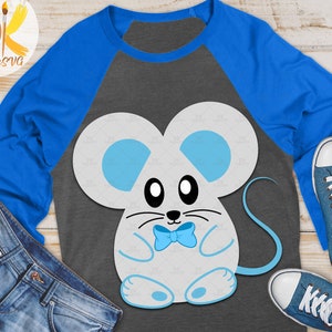 Mouse SVG | Boy Mouse SVG | Cute Mouse SVG | Baby Animal Svg | Cricut File