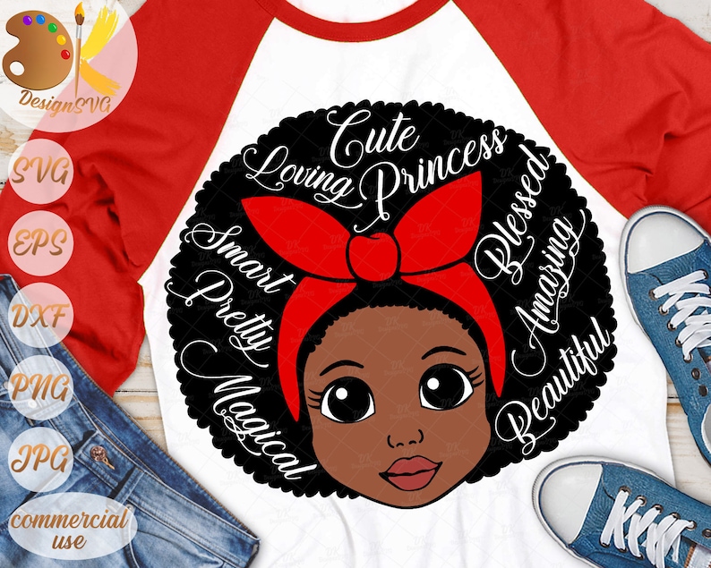 Download Black Girl with Words SVG Girl with Bandana SVG Natural | Etsy