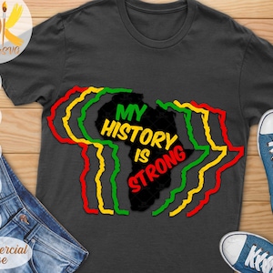 La mia storia è forte SVG Storia Nera SVG Forte Afro Donna SVG Africa Silhouette Svg Cricut File