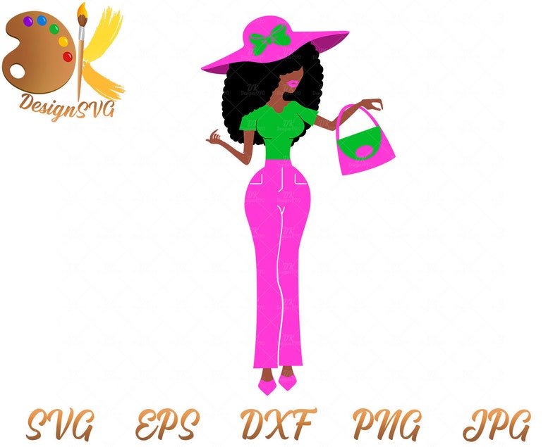 Download Black Woman with Fashion Hat SVG Graduation Afro Girl SVG ...