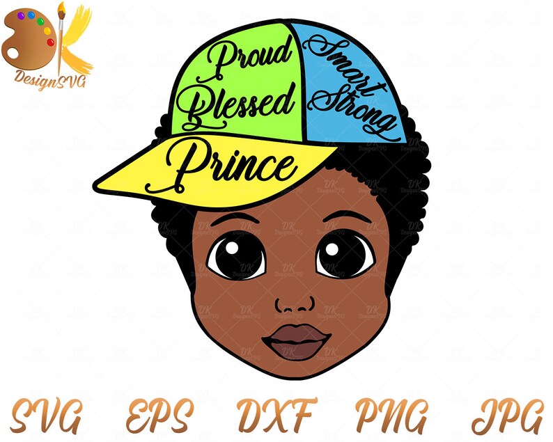 Download Black Boy avec des mots SVG Garçon avec cap SVG Little | Etsy