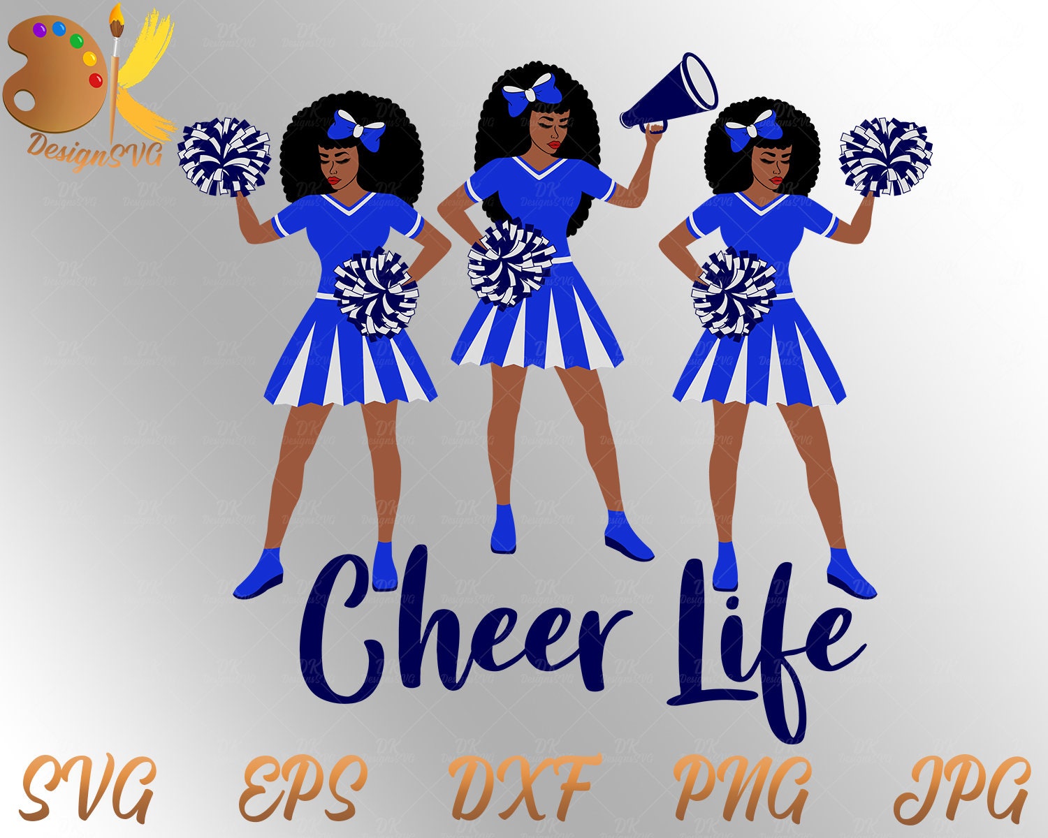 Cheer Life SVG | Black Cheerleader SVG | Black Girl Magic SVG | African ...