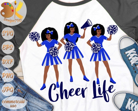 Cheer Life SVG Black Cheerleader SVG Black Girl Magic SVG | Etsy