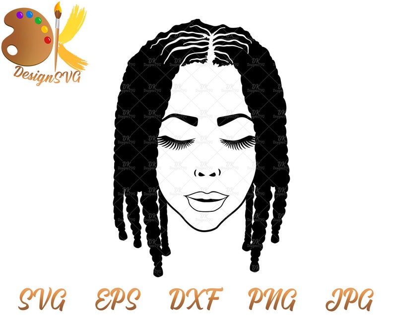 Download Afro Woman With Braids SVG Black Woman SVG Afro Girl SVG ...