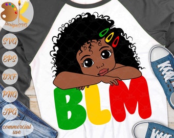 Black Lives Matter SVG | Black Girl Peek a Boo Svg | African American SVG | Black History SVG for Kids | Cricut File