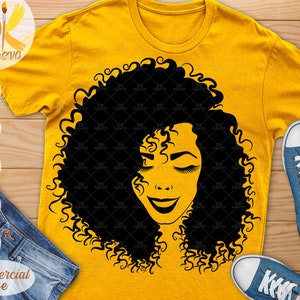 Afro Woman SVG | Black Woman SVG | Natural Hair SVG | Black Girl Magic Svg | Cricut File
