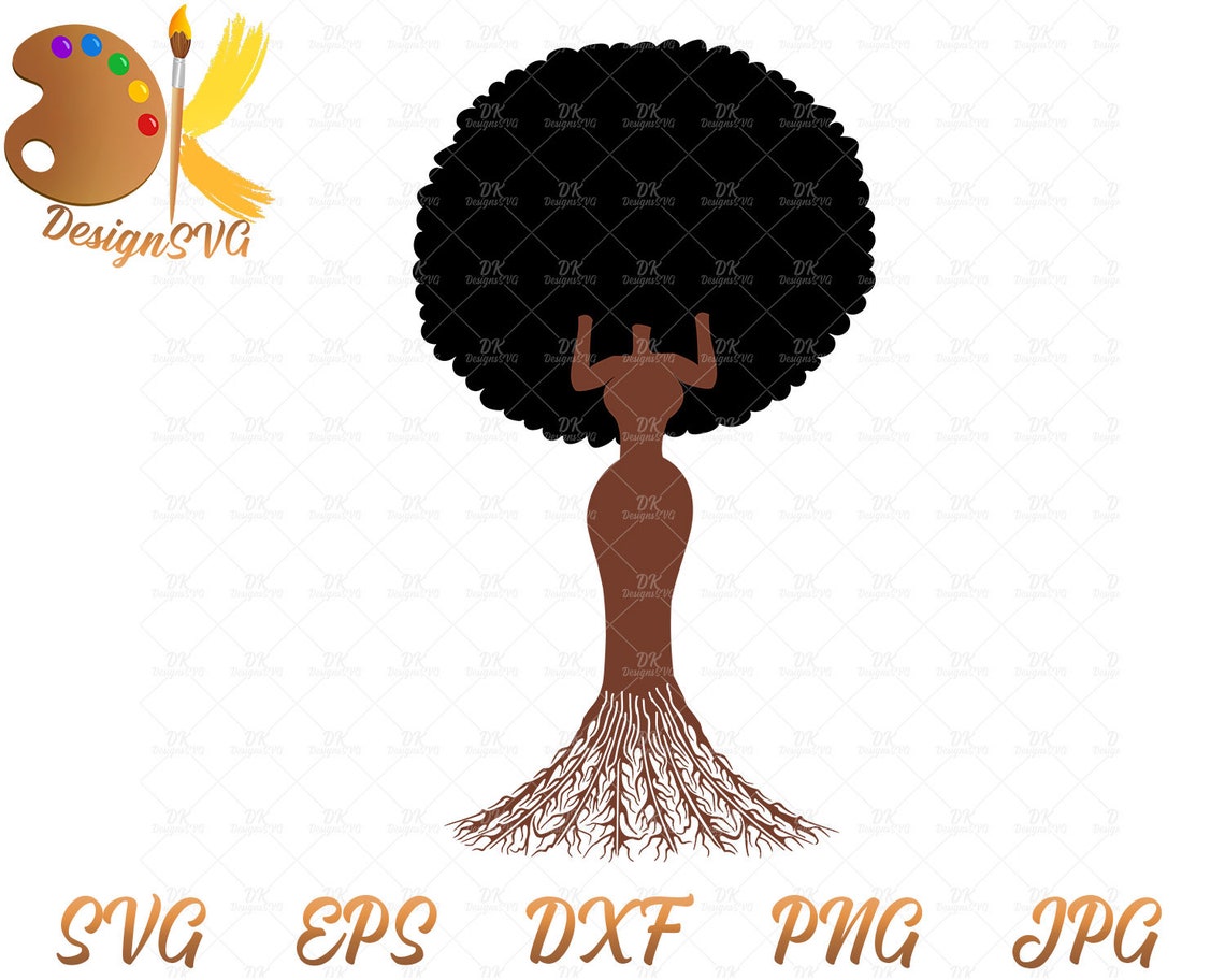 Afro Roots Graphics Afro Roots SVG | Black History SVG | Black Power SVG | Afro Lady Svg ...