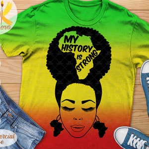 Black History SVG | Strong Black Woman SVG | Afro Woman with Earrings SVG | Black Queen Svg | Cricut File