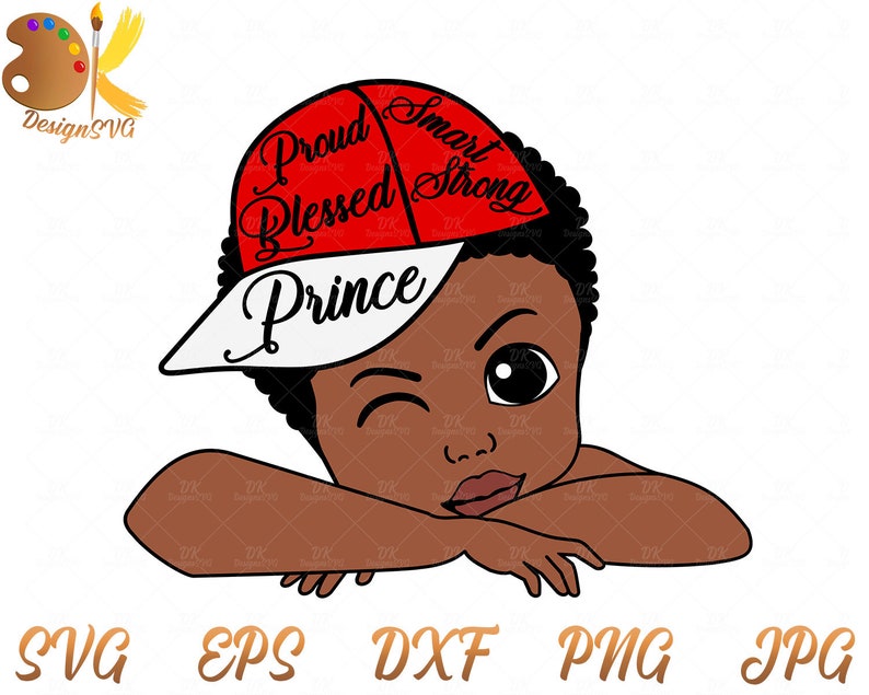 Download Black Boy with Words SVG Boy with Cap SVG Afro Boy Peek a ...
