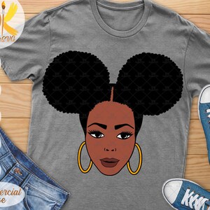 Black Woman SVG | Afro Woman SVG | Black Girl Magic SVG | Afro Puff Svg | Cricut File
