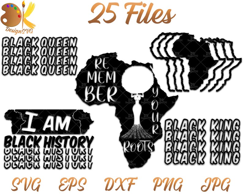 Download Black History Bundle SVG Afro Roots SVG Black Power SVG | Etsy