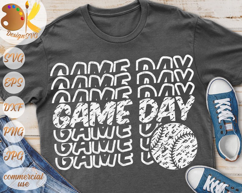 Game Day SVG Baseball SVG Grunge Baseball SVG Baseball | Etsy