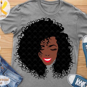 Black Woman SVG | Afro Woman SVG | Black Girl Magic SVG | Curly Hair Svg | Cricut File