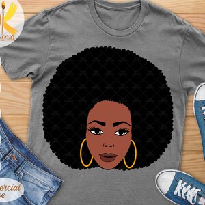Black Woman SVG | Afro Woman SVG | Afro Hair SVG | Black Girl Magic Svg | Cricut File