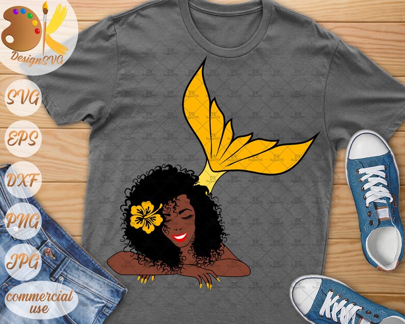 Free Free 299 Afro Mermaid Svg SVG PNG EPS DXF File